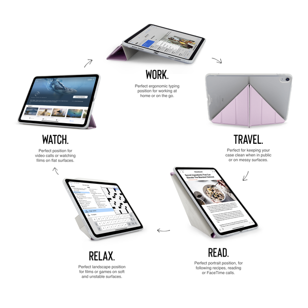 Pipetto Origami No1 Original Case for iPad Air 11" / 10.9" - Metallic Purple | P052-128-AD from Pipetto - DID Electrical