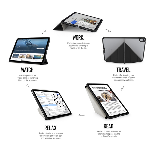 Pipetto Origami No1 Original Case for iPad Air 11" / 10.9" - Black | P052-49-AD from Pipetto - DID Electrical