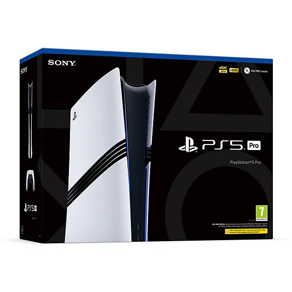 Sony PlayStation 5 Pro Console - White & Black | 9595779 from Sony PlayStation - DID Electrical