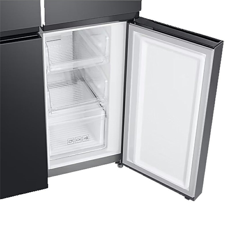 Samsung 488L Freestanding French Door Fridge Freezer - Gentle Black Matt | RF48A401EB4/EU from Samsung - DID Electrical