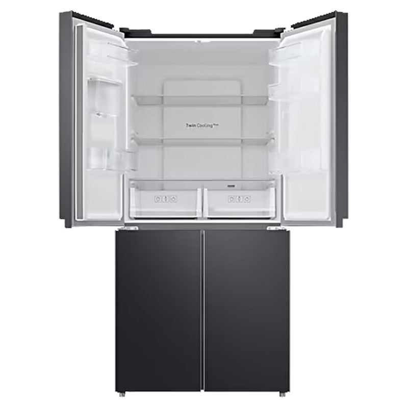 Samsung 488L Freestanding French Door Fridge Freezer - Gentle Black Matt | RF48A401EB4/EU from Samsung - DID Electrical