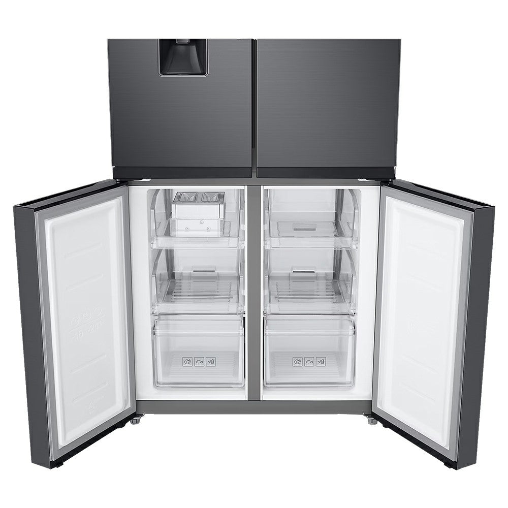 Samsung 488L Freestanding French Door Fridge Freezer - Gentle Black Matt | RF48A401EB4/EU from Samsung - DID Electrical