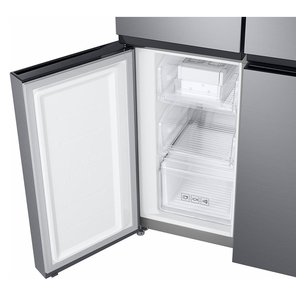Samsung 488L Freestanding French Door Fridge Freezer - Gentle Silver Matt | RF48A401EM9/EU from Samsung - DID Electrical
