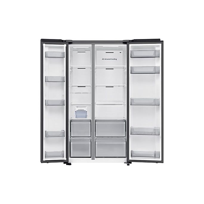 Samsung Series 6 SpaceMax Bespoke AI 659L Freestanding Fridge Freezer - Black Doi | RS70F65QEFEU from Samsung - DID Electrical