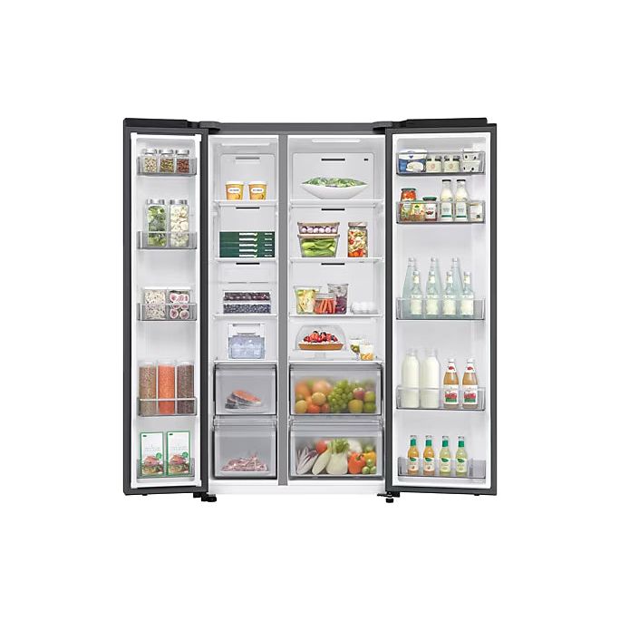 Samsung Series 6 SpaceMax Bespoke AI 659L Freestanding Fridge Freezer - Black Doi | RS70F65QEFEU from Samsung - DID Electrical