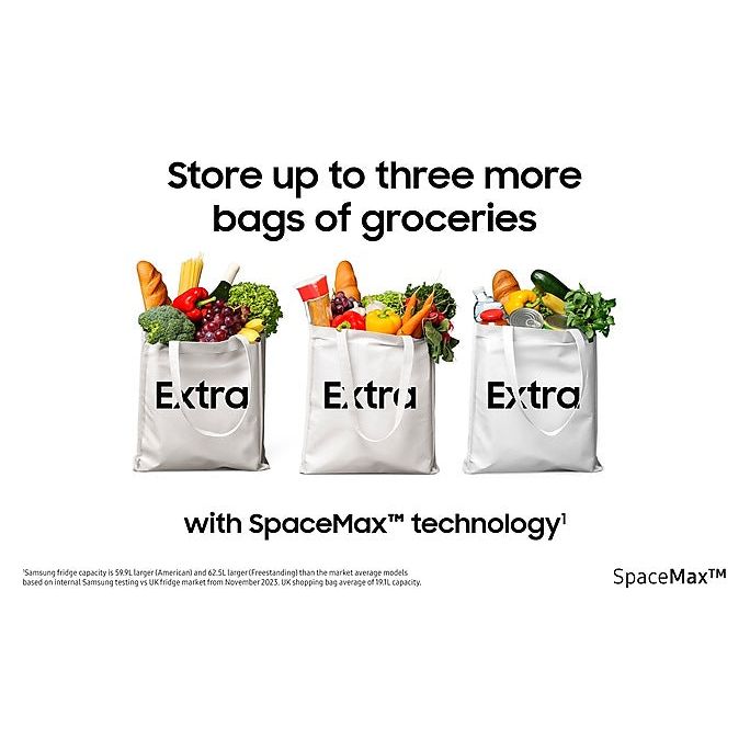 Samsung Series 6 SpaceMax Bespoke AI 659L Freestanding Fridge Freezer - Black Doi | RS70F65QEFEU from Samsung - DID Electrical