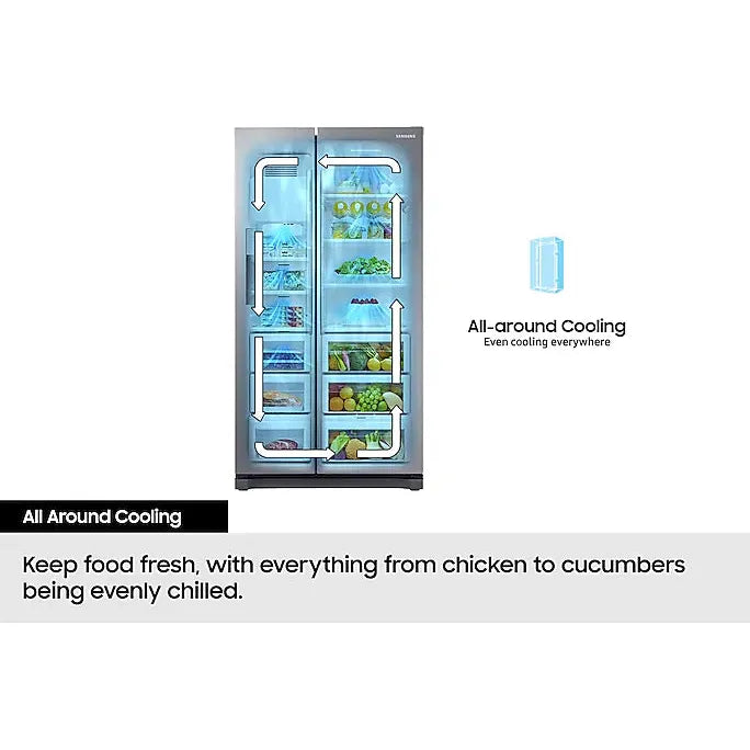 Samsung Series 6 SpaceMax Bespoke AI 659L Freestanding Fridge Freezer - Black Doi | RS70F65QEFEU from Samsung - DID Electrical