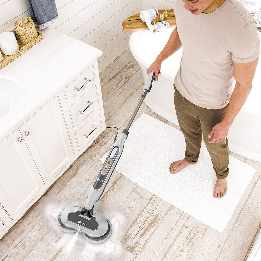 Shark Steam & Scrub Automatic Steam Mop - White & Grey | S8201UK from Shark - DID Electrical