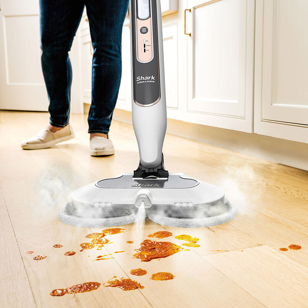 Shark Steam & Scrub Automatic Steam Mop - White & Grey | S8201UK from Shark - DID Electrical
