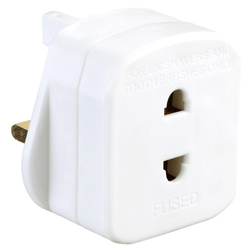 Masterplug 1A Shaver Adaptor - White | SHADC-MP from Masterplug - DID Electrical