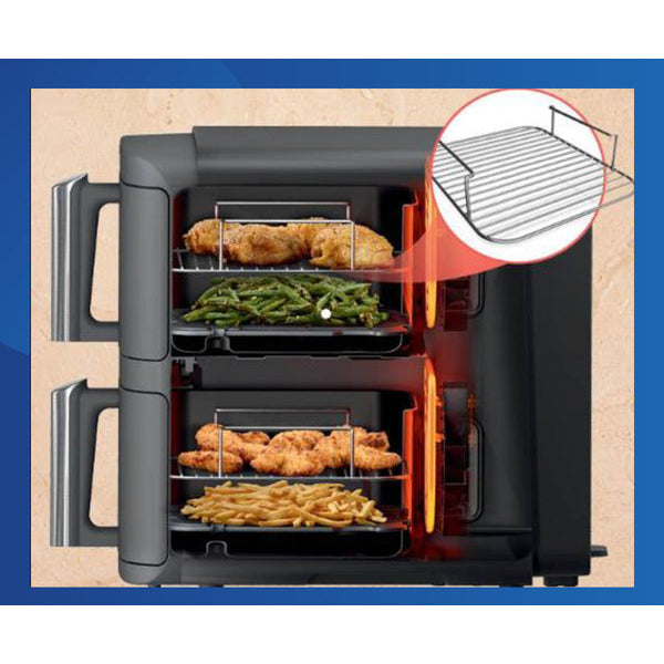 Ninja 9.5L 2470W Double Stack XL 2 Drawer Air Fryer - Grey | SL400UK from Ninja - DID Electrical