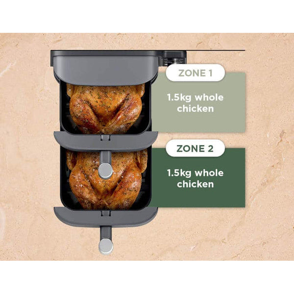 Ninja 9.5L 2470W Double Stack XL 2 Drawer Air Fryer - Grey | SL400UK from Ninja - DID Electrical