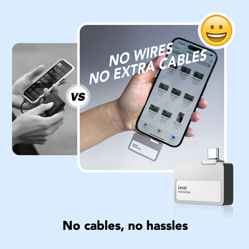 Lexar Professional Go 2TB Portable SSD - Black | LSL400X002T-RNBNG