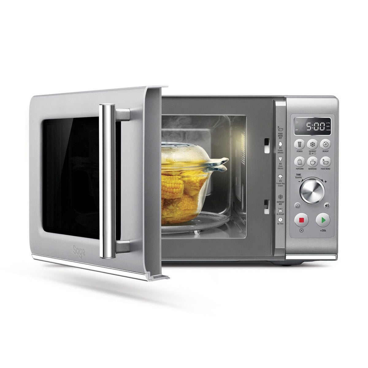 Sage The Compact Wave Soft Close Microwave - Silver | SMO650SIL4GEU1 from Sage - DID Electrical