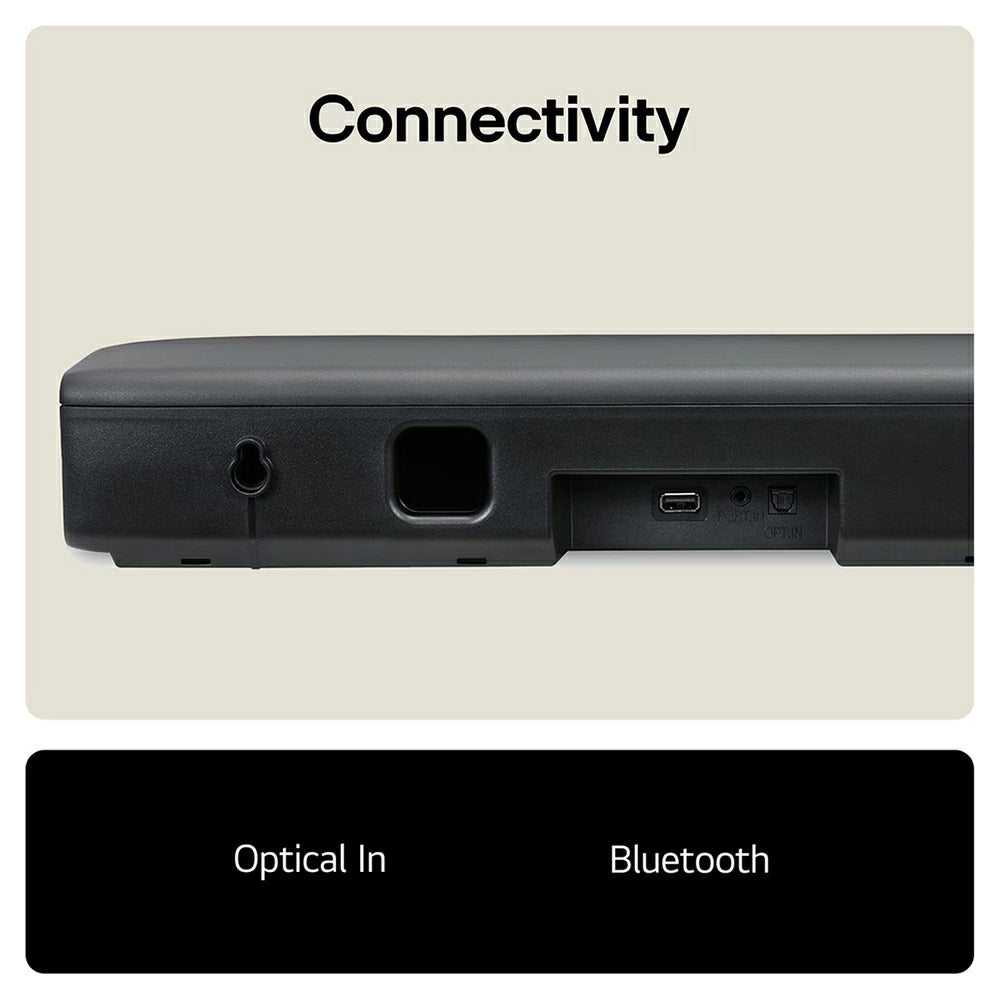 LG 2.0CH Soundbar - Black | SQM1.AGBRLLK from LG - DID Electrical