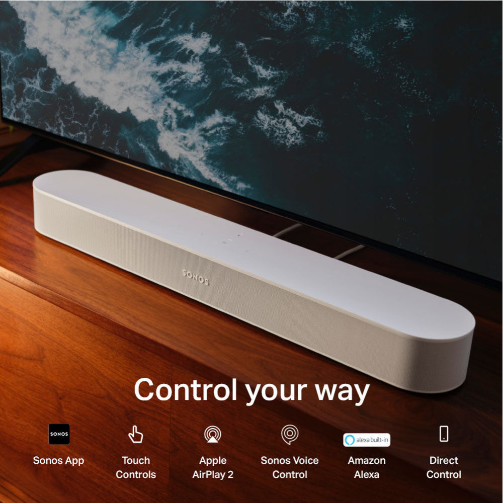 Sonos Beam Gen 2 Smart Soundbar with Dolby Atmos - White | BEAM2UK1 from Sonos - DID Electrical