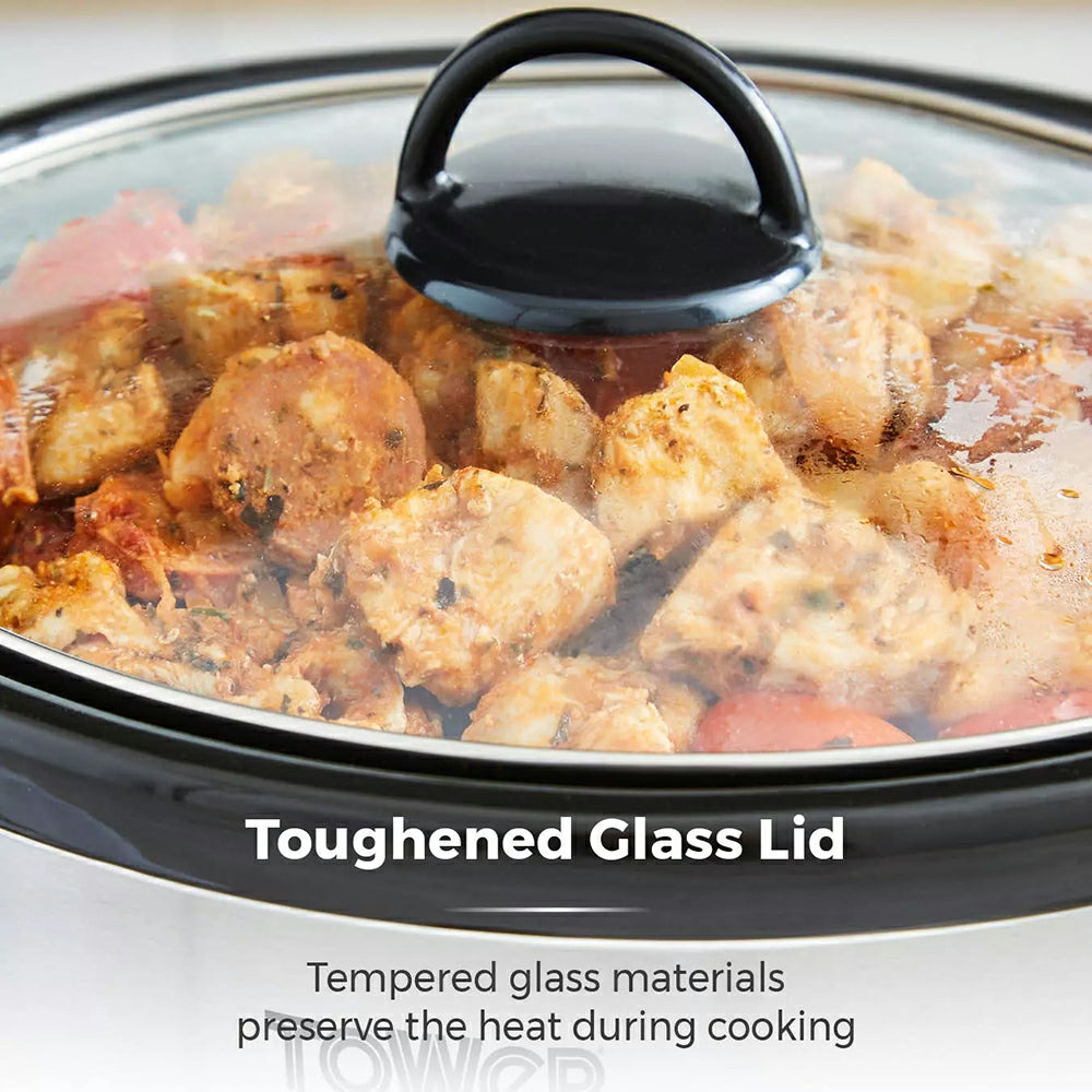 Tower 6.5L Slow Cooker - Stainless Steel | T16040Y from Tower - DID Electrical
