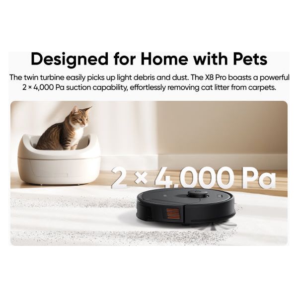 Eufy Clean X8 Pro Robot Vacuum- Black | T2266V11 from Eufy - DID Electrical