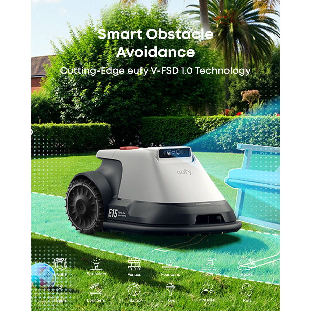 Eufy E15 Robot Lawn Mower | T2880VA1 from Eufy - DID Electrical