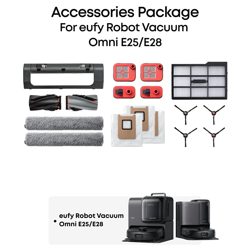 Eufy Accessories Package For Eufy Robot Vacuum Omni E28 and E25 | T290QAR0 from Eufy - DID Electrical