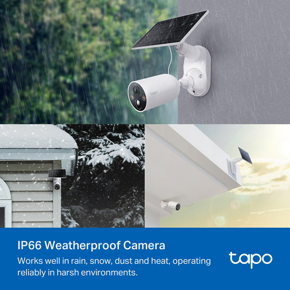 Tapo 2K Solar Powered Security Camera Kit - White | TAPO C425 KIT from Tapo - DID Electrical