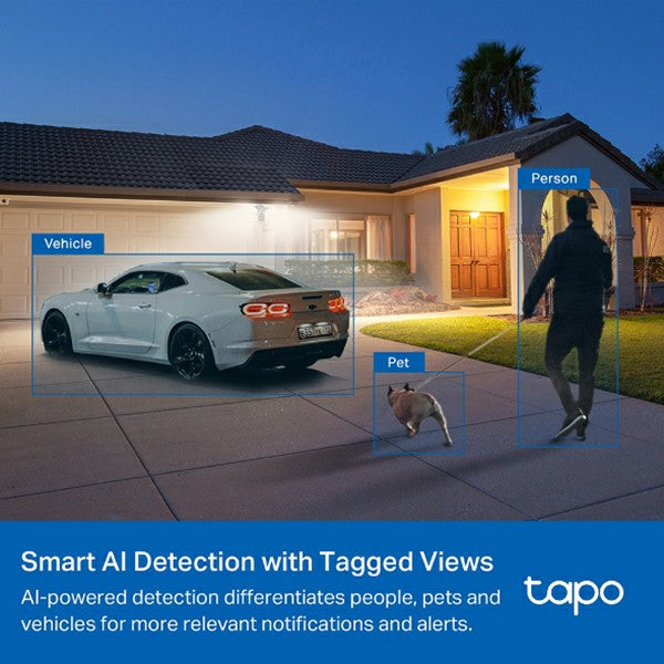 Tapo 2K Smart Floodlight Security Cameras - White | Tapo C720 from Tapo - DID Electrical
