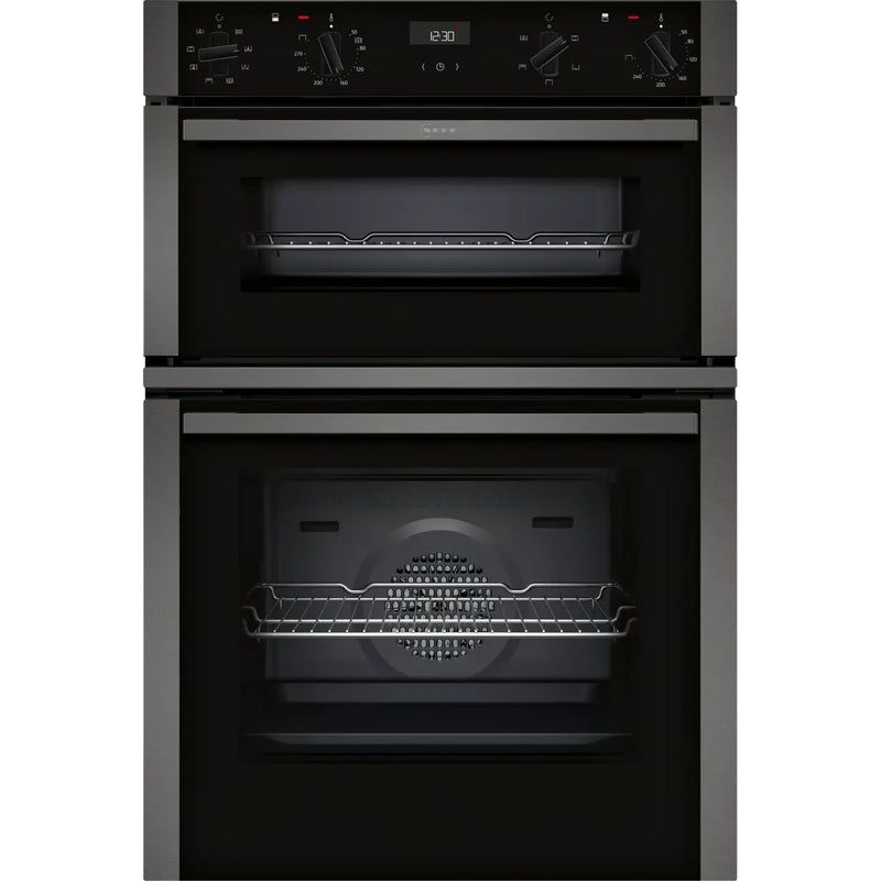Neff N50 105L Built-In Electric Double Oven - Graphite Grey | U1ACE2AG3B from Neff - DID Electrical
