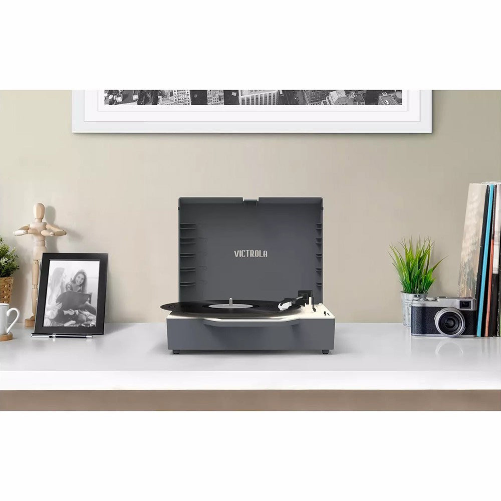 Victrola Bluetooth Suitcase Record Player - Graphite Grey | VSC-725SB-GRA-INT from Victrola - DID Electrical