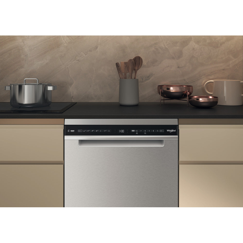 Whirlpool 13 Place Settings Freestanding Standard Dishwasher - Inox | W7FHS51XUK from Whirlpool - DID Electrical