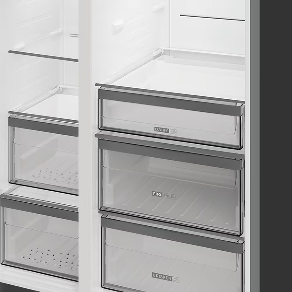 Whirlpool 578L Frost Free American Fridge Freezer - Pearl Inox | WHG26573WX4UK from Whirlpool - DID Electrical