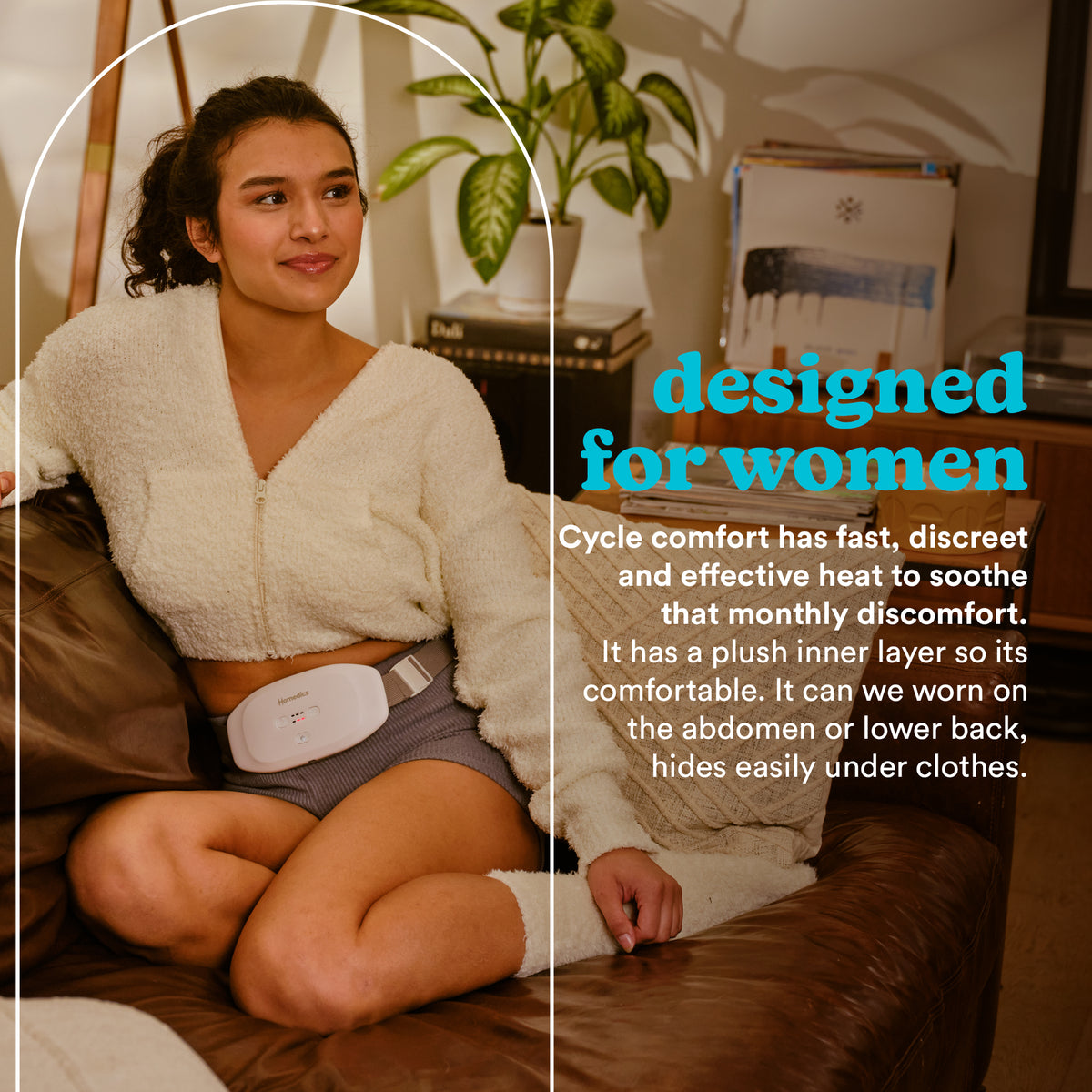 Homedics Cycle Comfort Heat and Vibration Belt - White & Grey | WMH-200H from Homedics - DID Electrical