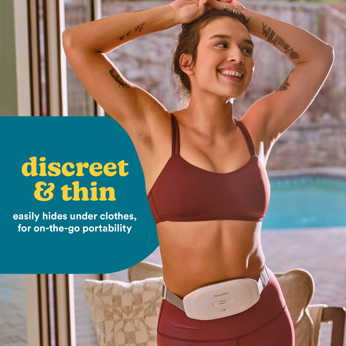 Homedics Cycle Comfort Heat and Vibration Belt - White & Grey | WMH-200H from Homedics - DID Electrical