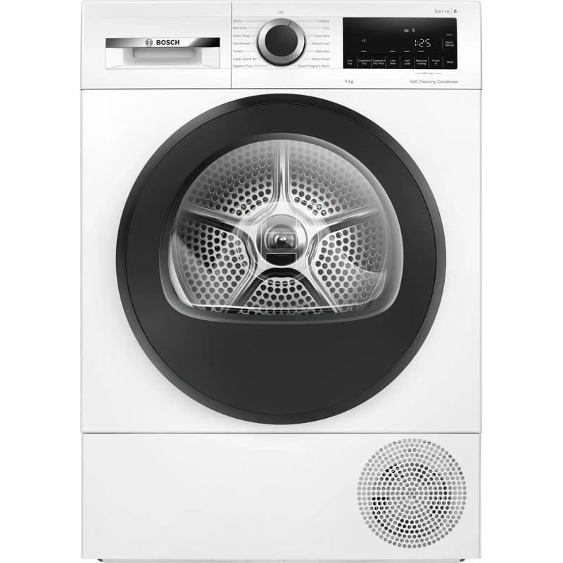 Bosch Series 6 9KG Freestanding Heat Pump Tumble Dryer - White | WQG24500GB from Bosch - DID Electrical