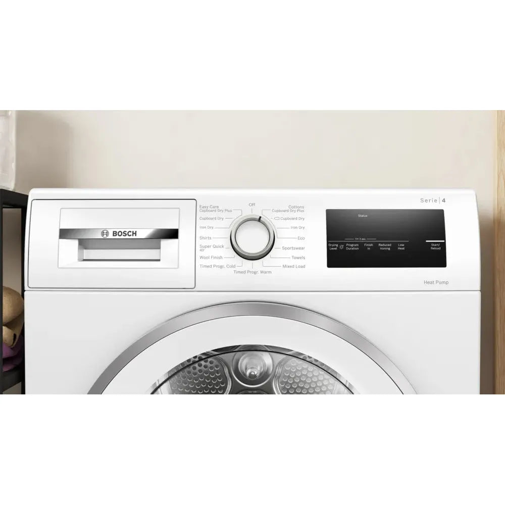 Bosch Series 4 8KG Freestanding Heat Pump Tumble Dryer - White | WTH85224GB from Bosch - DID Electrical