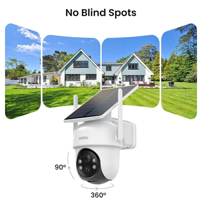 Aosu D1 Classic Solar Camera Pack of 2 Camera Kit- White | c9c-2h from Aosu - DID Electrical