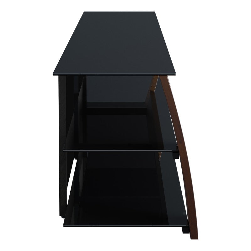 AVF Kivu 1.8M TV Stand - Walnut & Black Glass | FS1800KIVW from AVF - DID Electrical