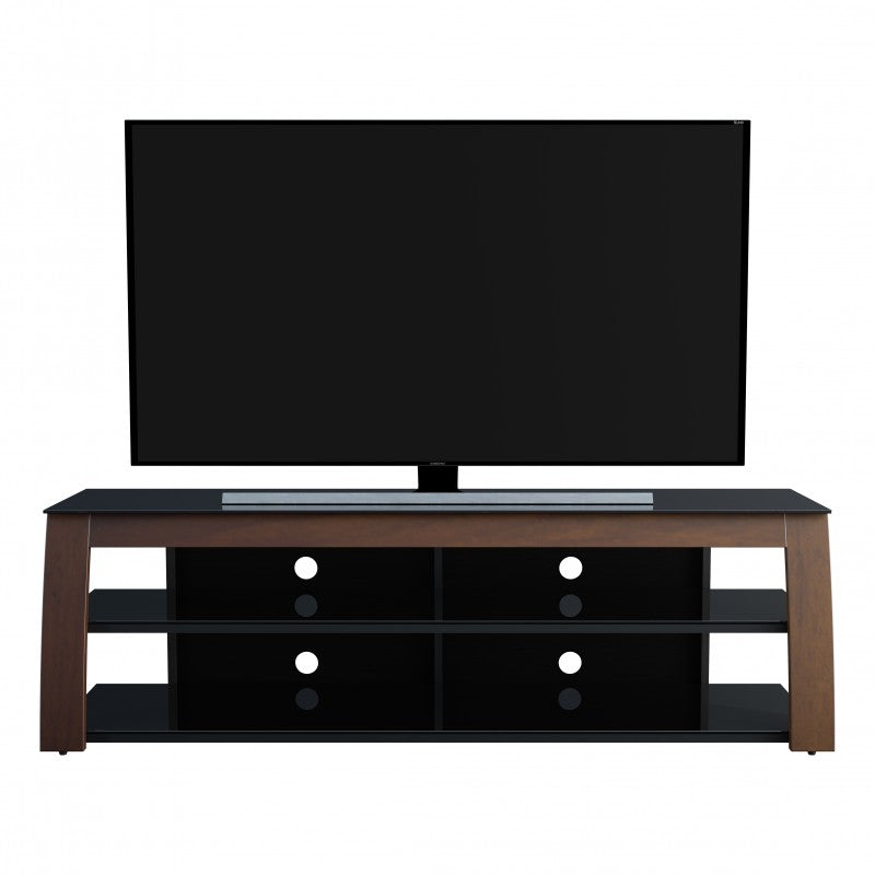 AVF Kivu 1.8M TV Stand - Walnut & Black Glass | FS1800KIVW from AVF - DID Electrical