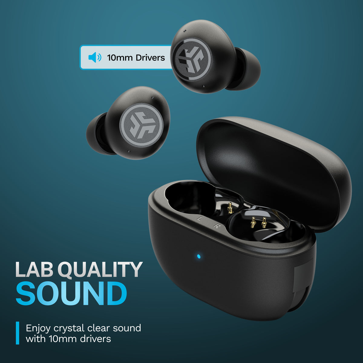 JLab Go Pop ANC In-Ear True Wireless Earbuds - Black | IEUEBGOANCRBLK124 from JLab - DID Electrical