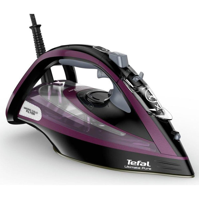 Tefal Ultimate Pure FV9830 3000W Steam Generator Iron - Black & Purple | FV9830G0 from DID Electrical - guaranteed Irish, guaranteed quality service. (6890839113916)