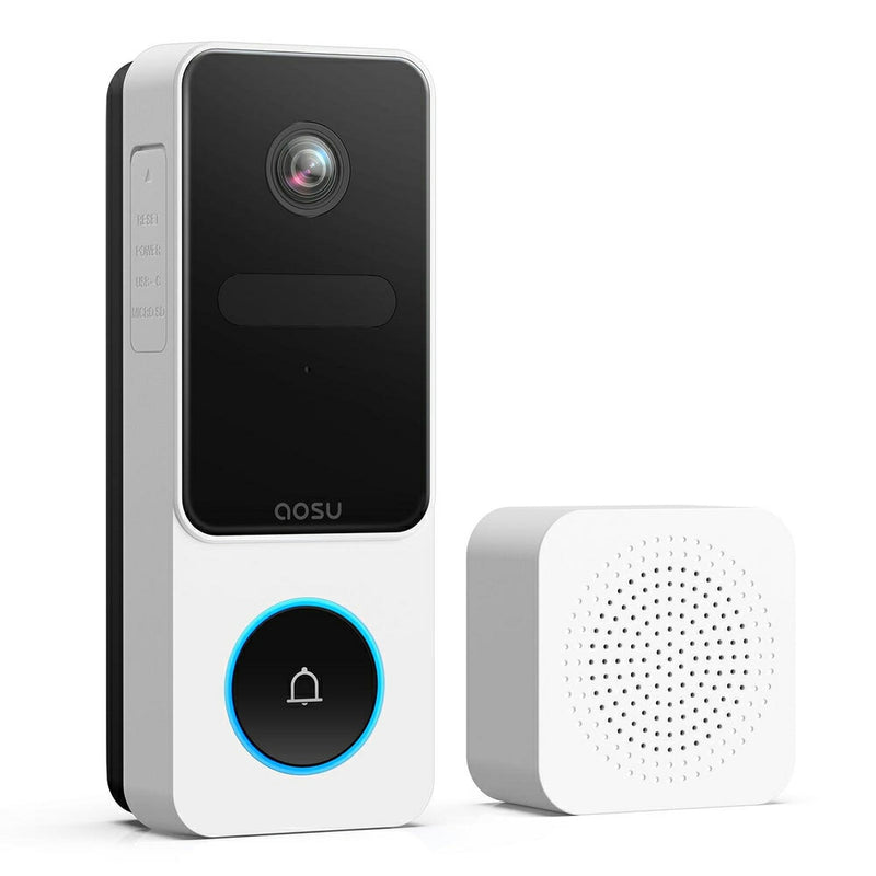 Aosu SE Video Doorbell - White | v8e from Aosu - DID Electrical