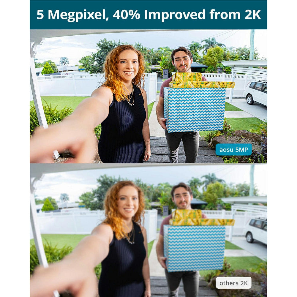 Aosu Ultra Video Doorbell - Black | v8s from Aosu - DID Electrical