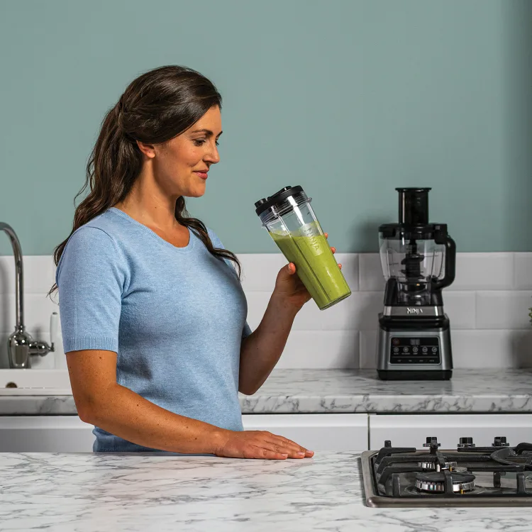 Ninja 1200W 3-in-1 Food Processor with Auto IQ - Black & Silver | BN800UK (7670678814908)