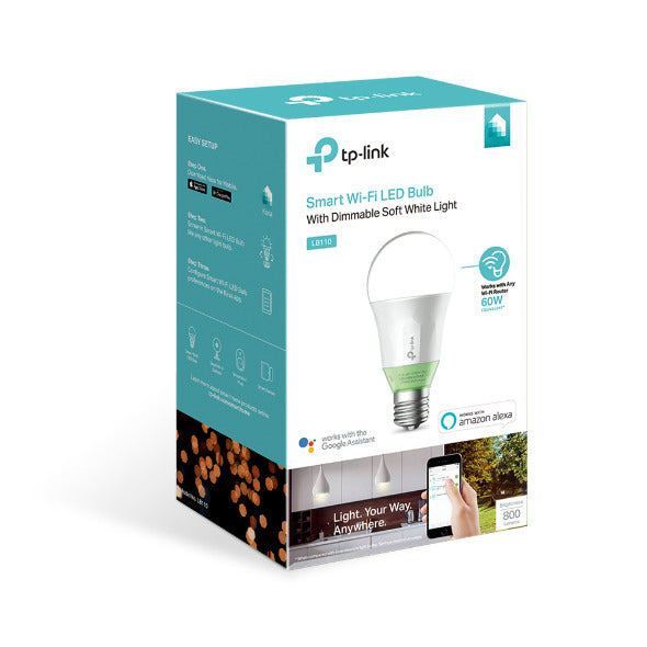 TP Link Kasa Smart Wi-Fi LED Bulb with Dimmable Light - White | LB110 from TP Link - DID Electrical
