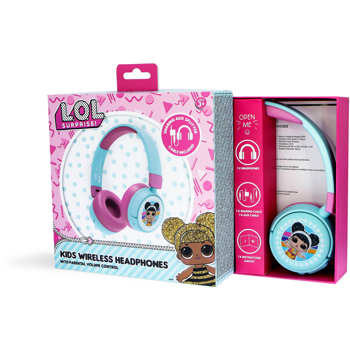 OTL LOL Surprise Kids On-Ear Wireless Headphone - Pink & Blue | LOL979 from OTL - DID Electrical
