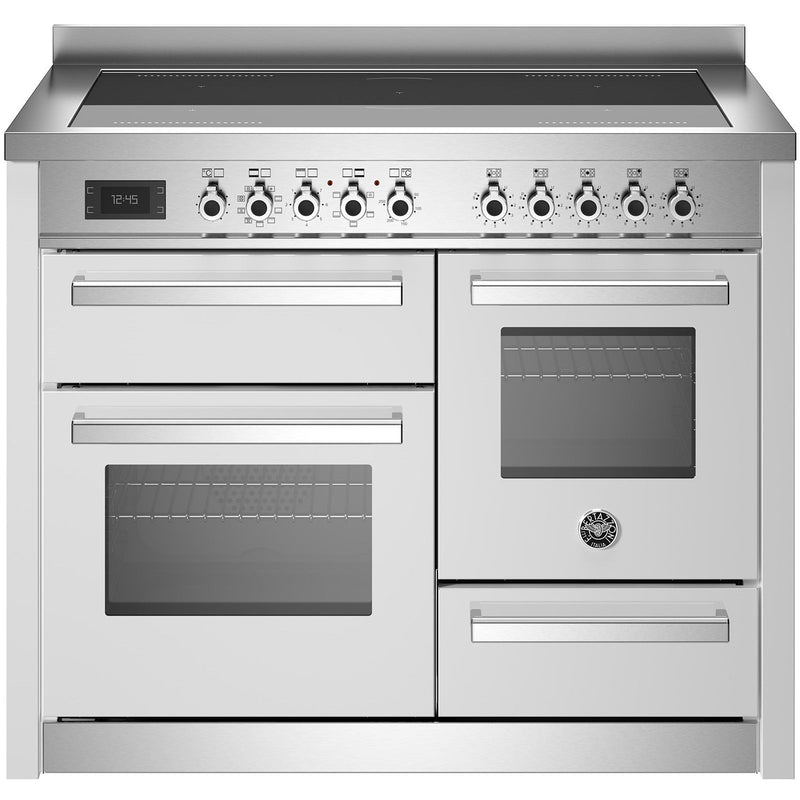 Bertazzoni Professional 110cm Induction Top Triple-Oven Electric Range Cooker - Bianco | PRO115I3EBIT from Bertazzoni - DID Electrical
