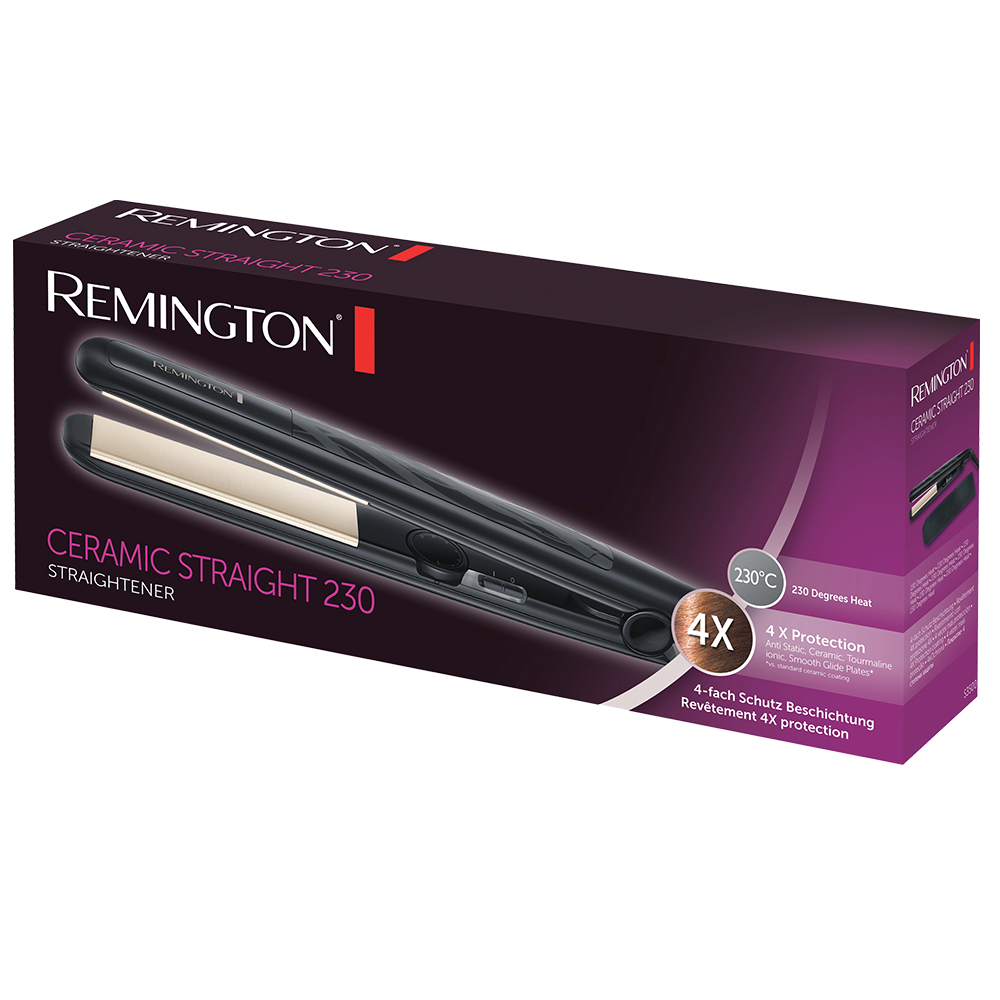 Remington Ceramic Slim 230 Hair Straightener - Black | S3500 (7594920280252)
