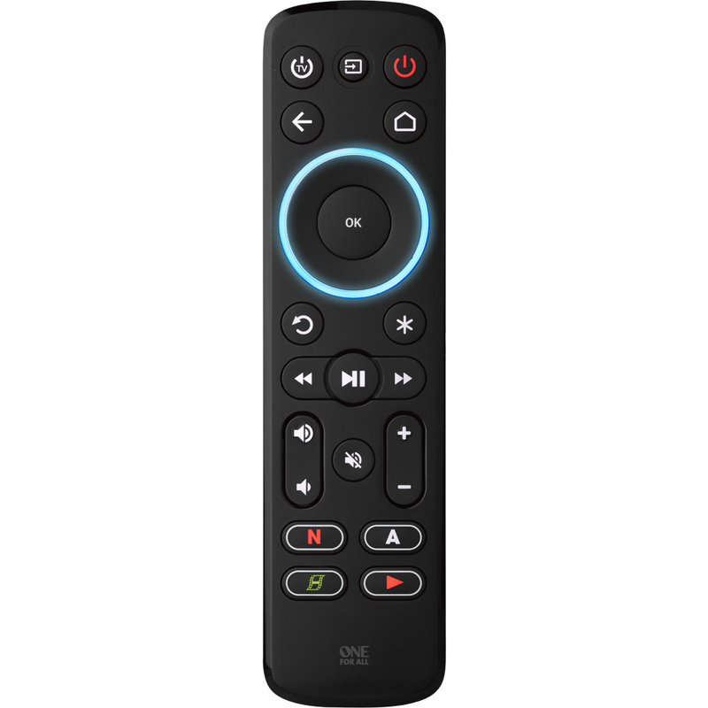 One For All Streamer Remote for Streaming Devices - Black | URC7935 (7623373947068)