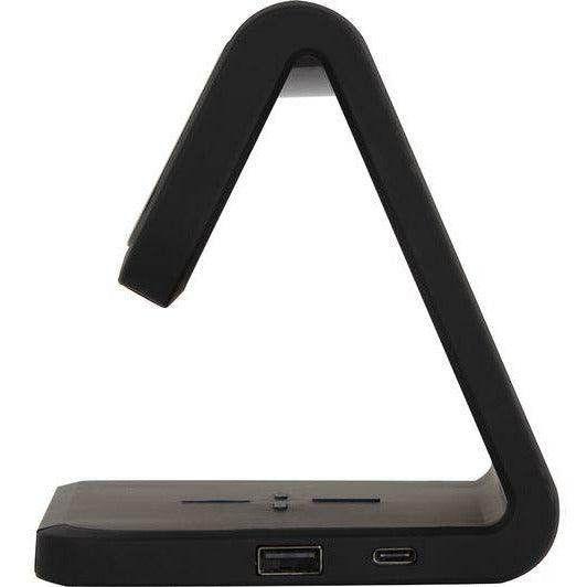 Akai 10W Wireless Charging Alarm Clock Black DID.ie DID Electrical