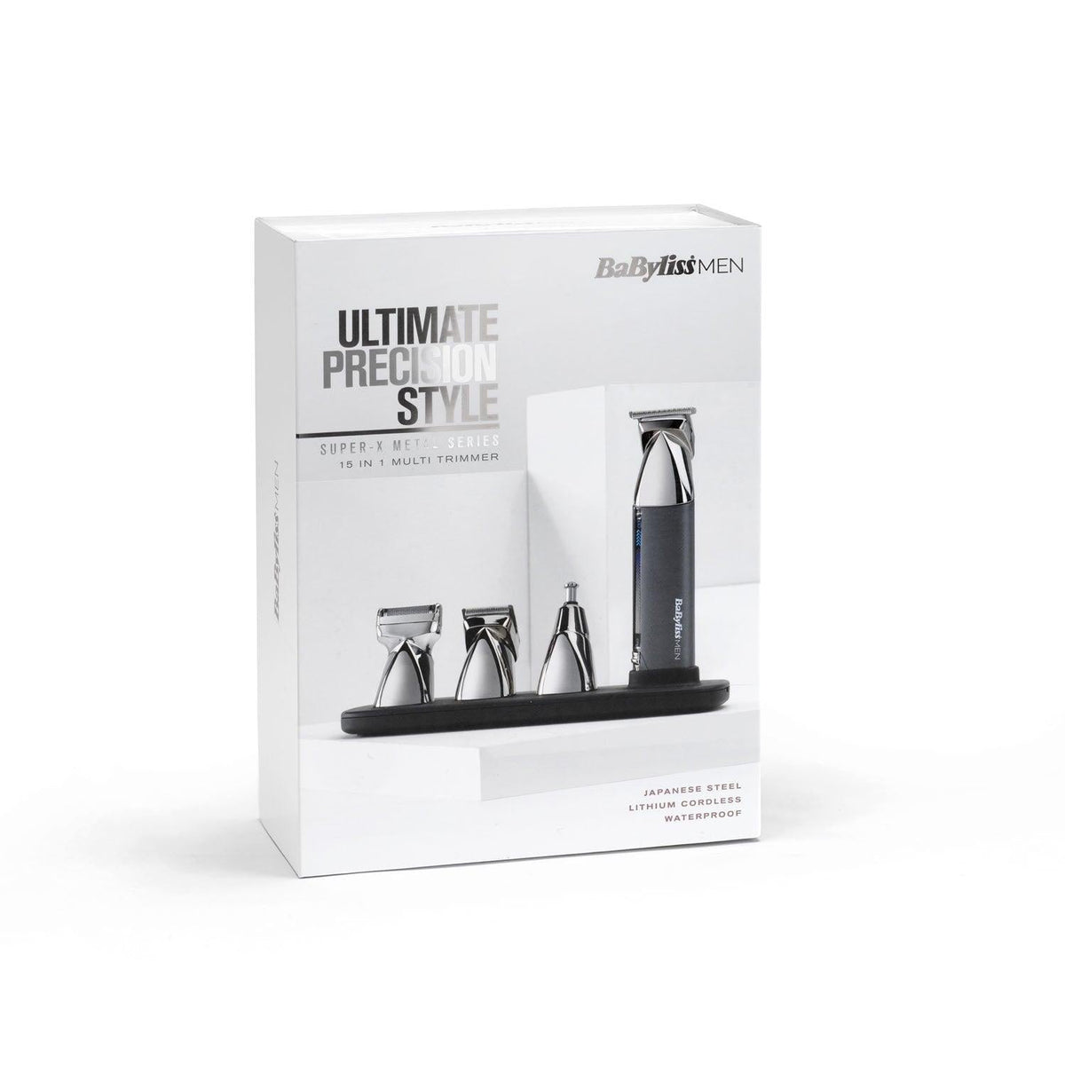 BaByliss Men Super X Metal Series 15 in 1 Cordless Multi Trimmer | 7200U (7151264366780)