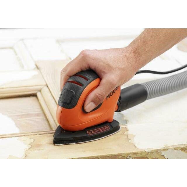 Black & Decker Corded Mouse Sander - Black & Orange | BEW230-GB from DID Electrical - guaranteed Irish, guaranteed quality service. (6890906419388)